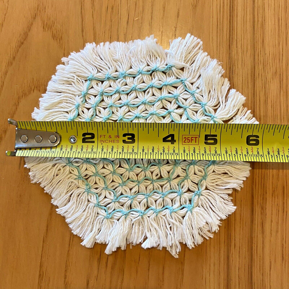 Vintage Hand Crocheted Doilies Doily Pastel Pink Blue White Delicate Lot of 7 - Picture 15 of 15